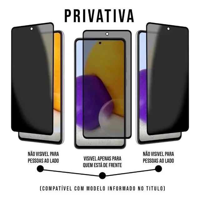 Imagem 3 de 4 do produto Película 3d Privacidade Para Samsung  Galaxy A51 / A52 Anti Espião