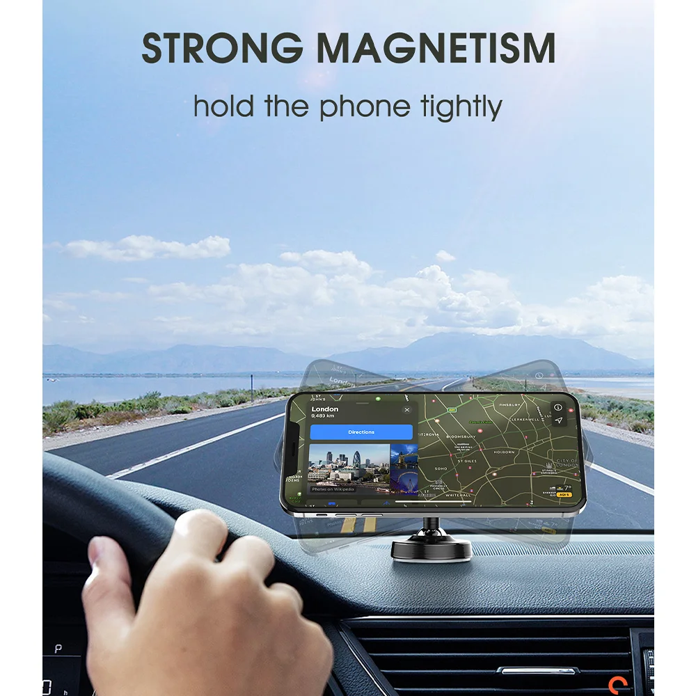 Imagem 3 de 5 do produto Suporte Ldnio Mg08 Magnético Veicular Painel Rotação 360°
