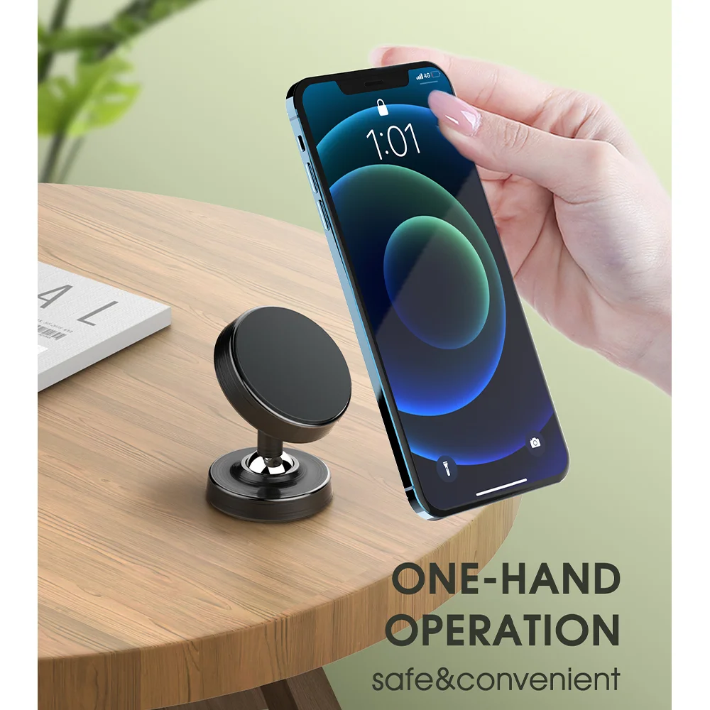 Imagem 5 de 5 do produto Suporte Ldnio Mg08 Magnético Veicular Painel Rotação 360°