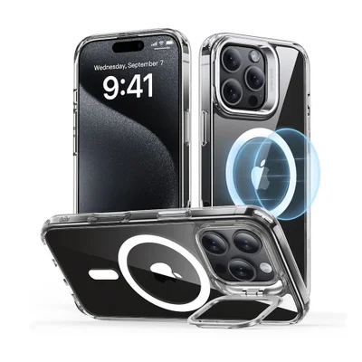 Capa Iphone 16 Pro Esr Com Suporte Stash Transparente