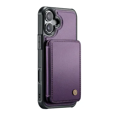 Capa Tipo Carteira Jeehood Iphone 16 De 6.1 Pol. Púrpura