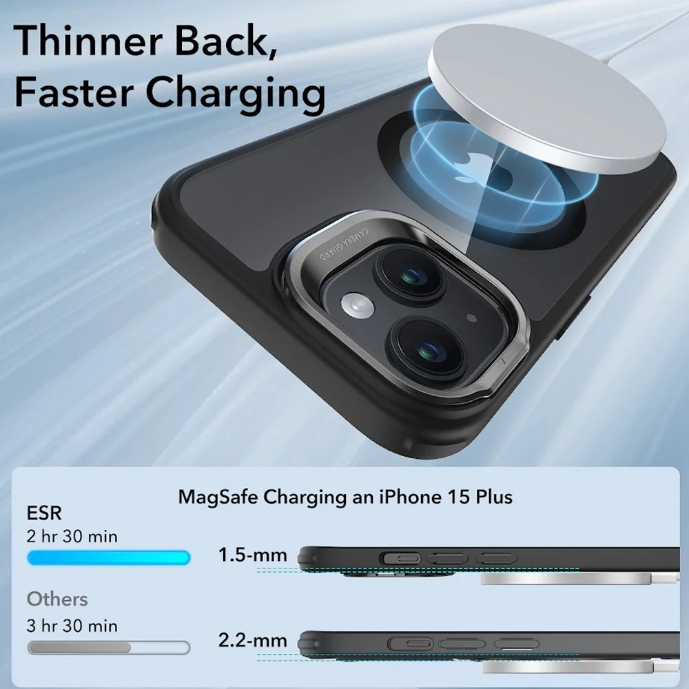 Imagem 2 de 5 do produto Capa Esr Classic Com Suporte Iphone 15 Plus Preto Clear