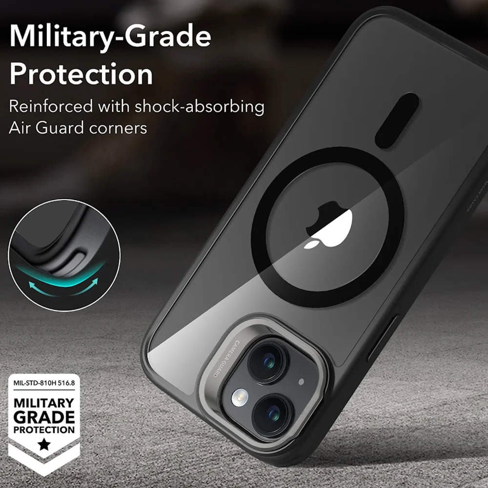 Imagem 4 de 5 do produto Capa Esr Classic Com Suporte Iphone 15 Plus Preto Clear