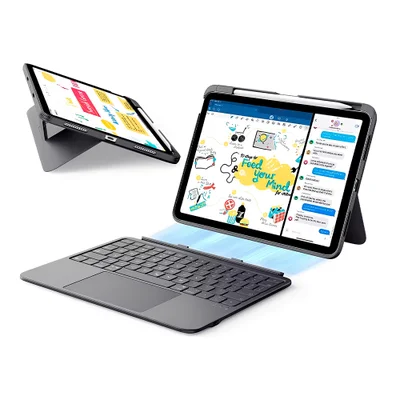 Capa Teclado Esr Flex Para Ipad 10/11 A16 Cinza Escuro