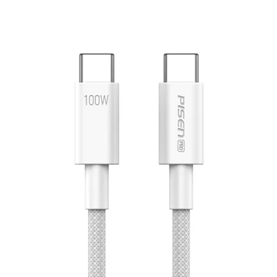 Cabo Usb C Para Usb C Pisen Macho Máx 100w 2metro Cinza