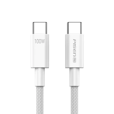 Cabo Usb-c Para Usb-c Pisen Macho Máx 100w 1metro Cinza