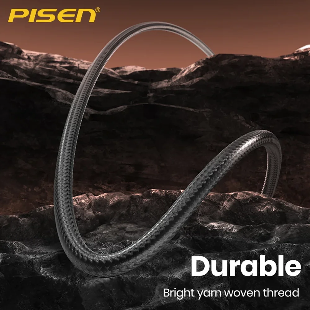Imagem 2 de 5 do produto Cabo Usb A Pisen 3 Em 1 Para Lightning/usb-c/micro 1.2m