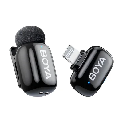Microfone Lapela Semfio Boya Boyamini-16 Lightning Preto