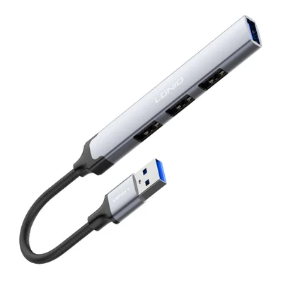 Hub Adaptador Usb A Ldnio Ds-44u 4 Em 1 Portas 3.0 E 2.0