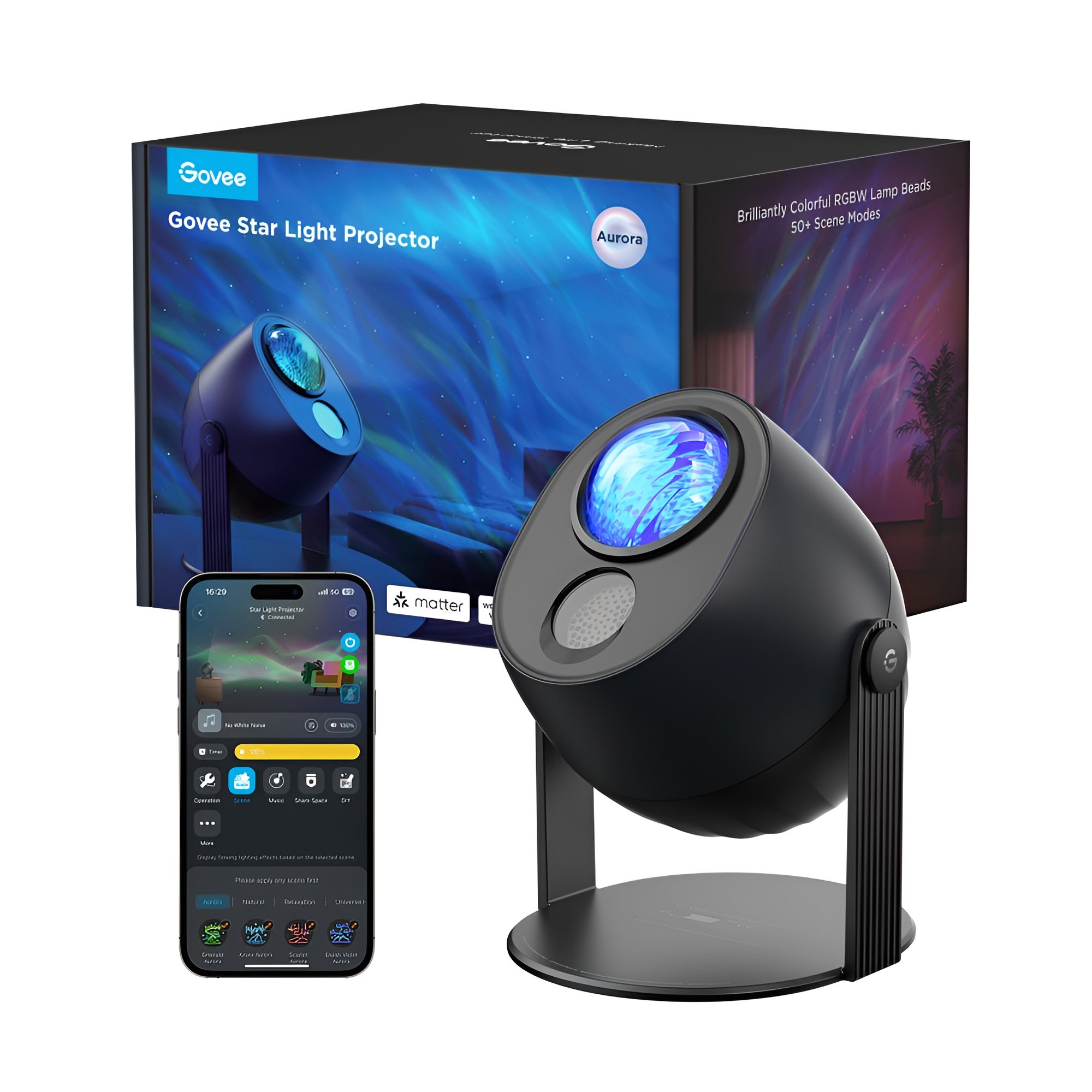 Govee Mini Projetor Luz Estelar Aurora Wi-fi Bluetooth