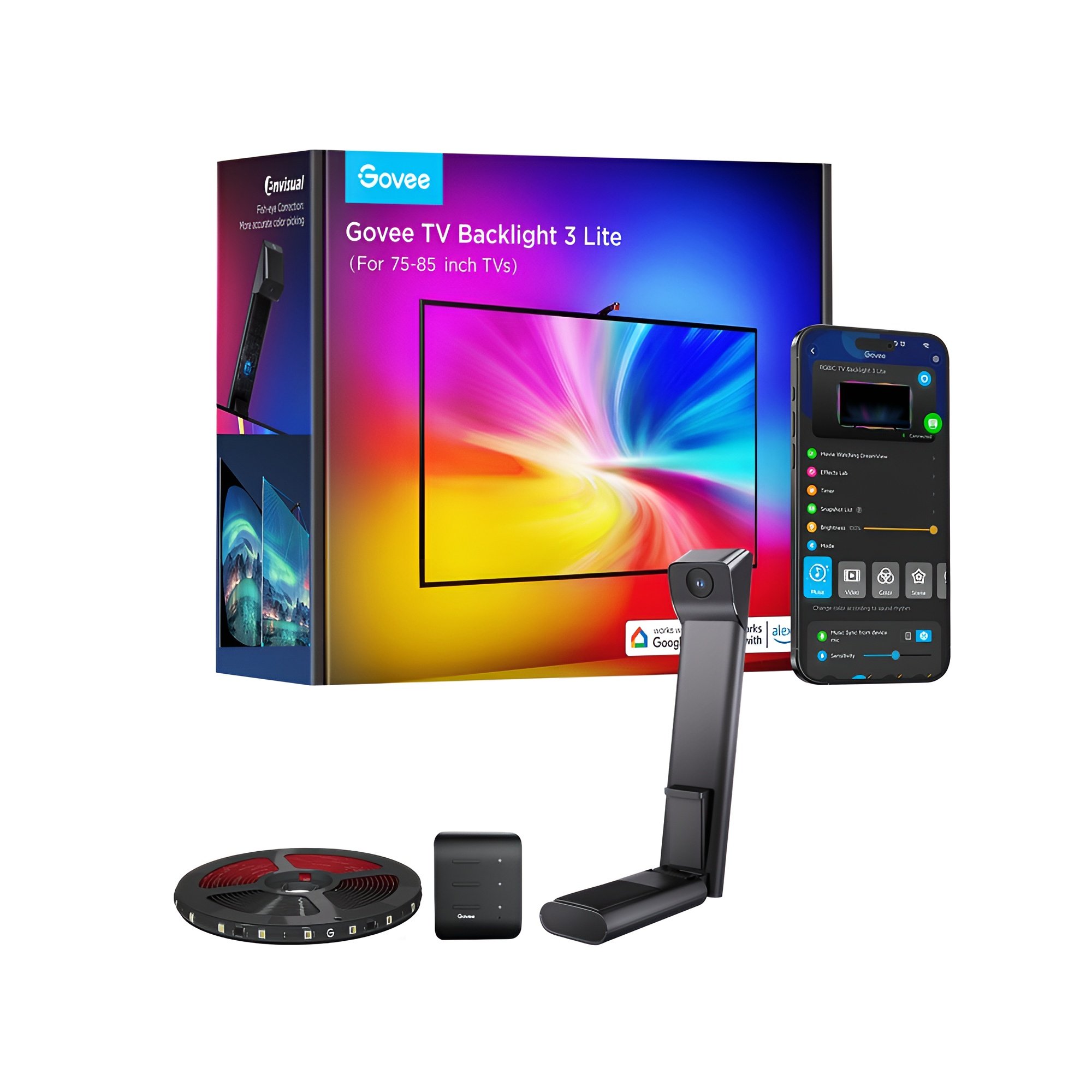 Kit Iluminação LED Tv Govee Backlight 3 Lite 75 A 85 Pol