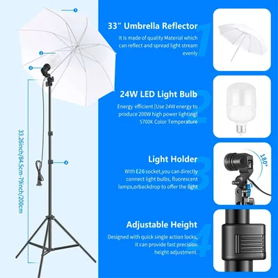 Kit De Iluminação Neewer Para Estúdio Foto Vídeo Preto — foto 3