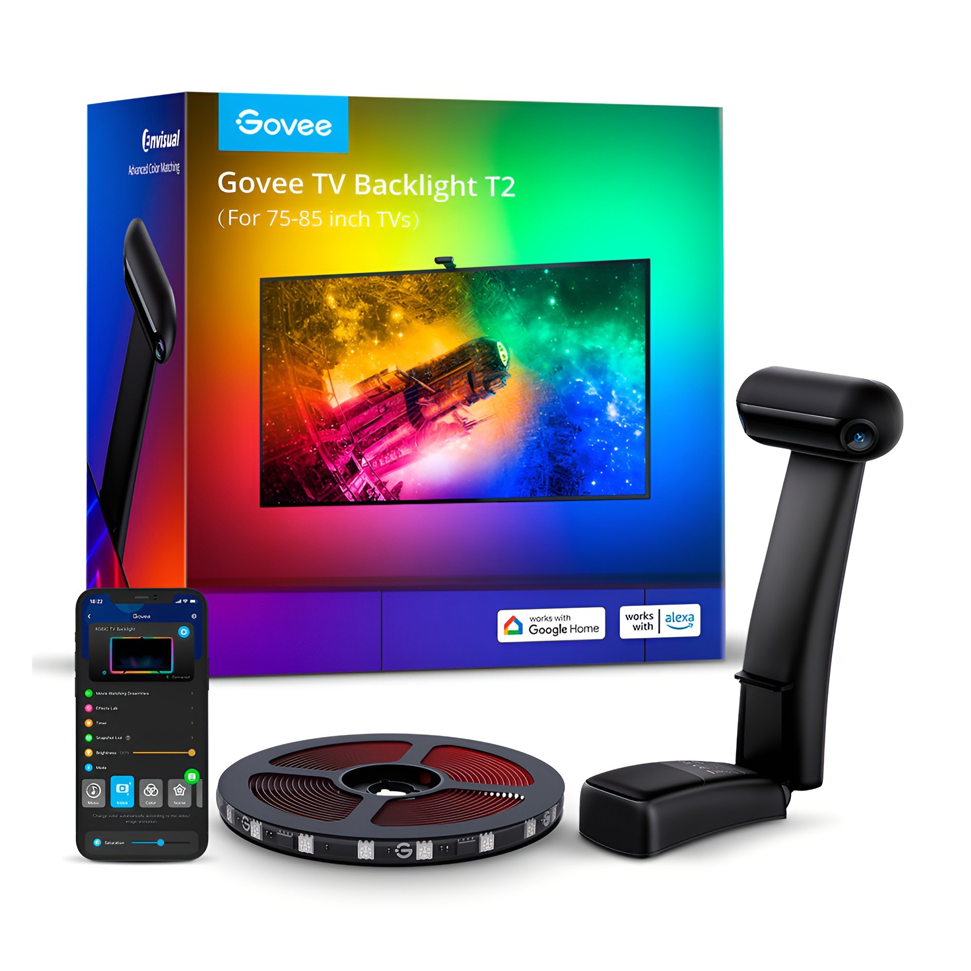 Govee Envisual T2 LED Para Tv 75-85” RGB Wi-fi Alexa