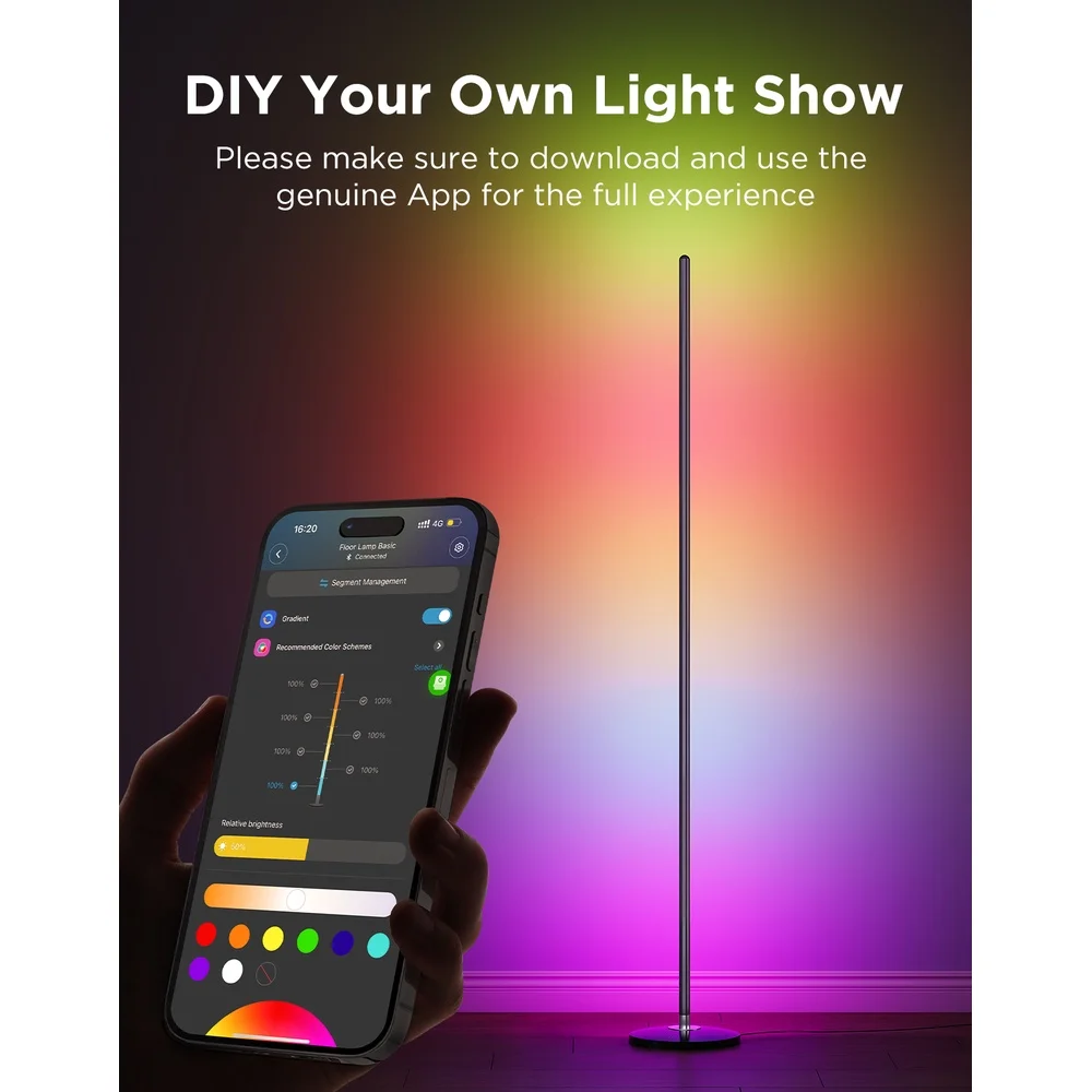 Imagem 2 de 5 do produto Luminária De Chão LED Govee Floor Lamp Lite Alexa Google
