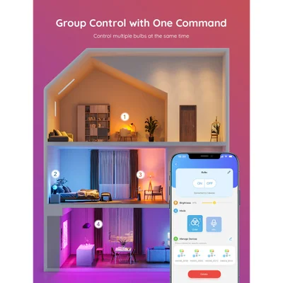 Lâmpada Inteligente Govee RGBww 1200lm Wifi Alexa Google — foto 5