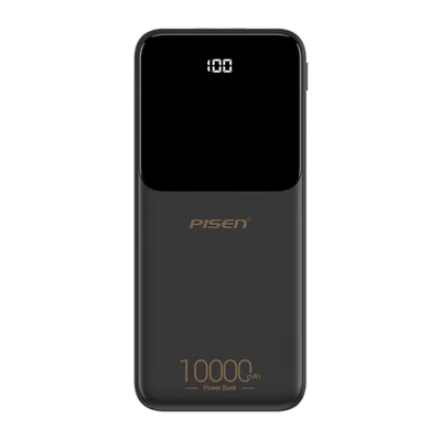 Power Bank 10000mah Pisen Bateria Portátil Max 10w Preta