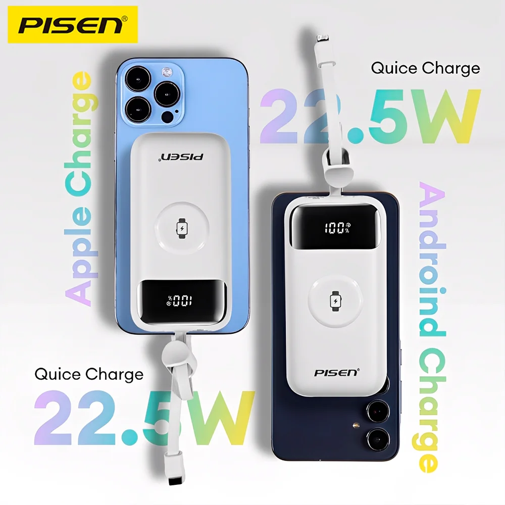 Imagem 5 de 5 do produto Power Bank Bateria Portátil Pisen 3-in-1 10000mah Branca