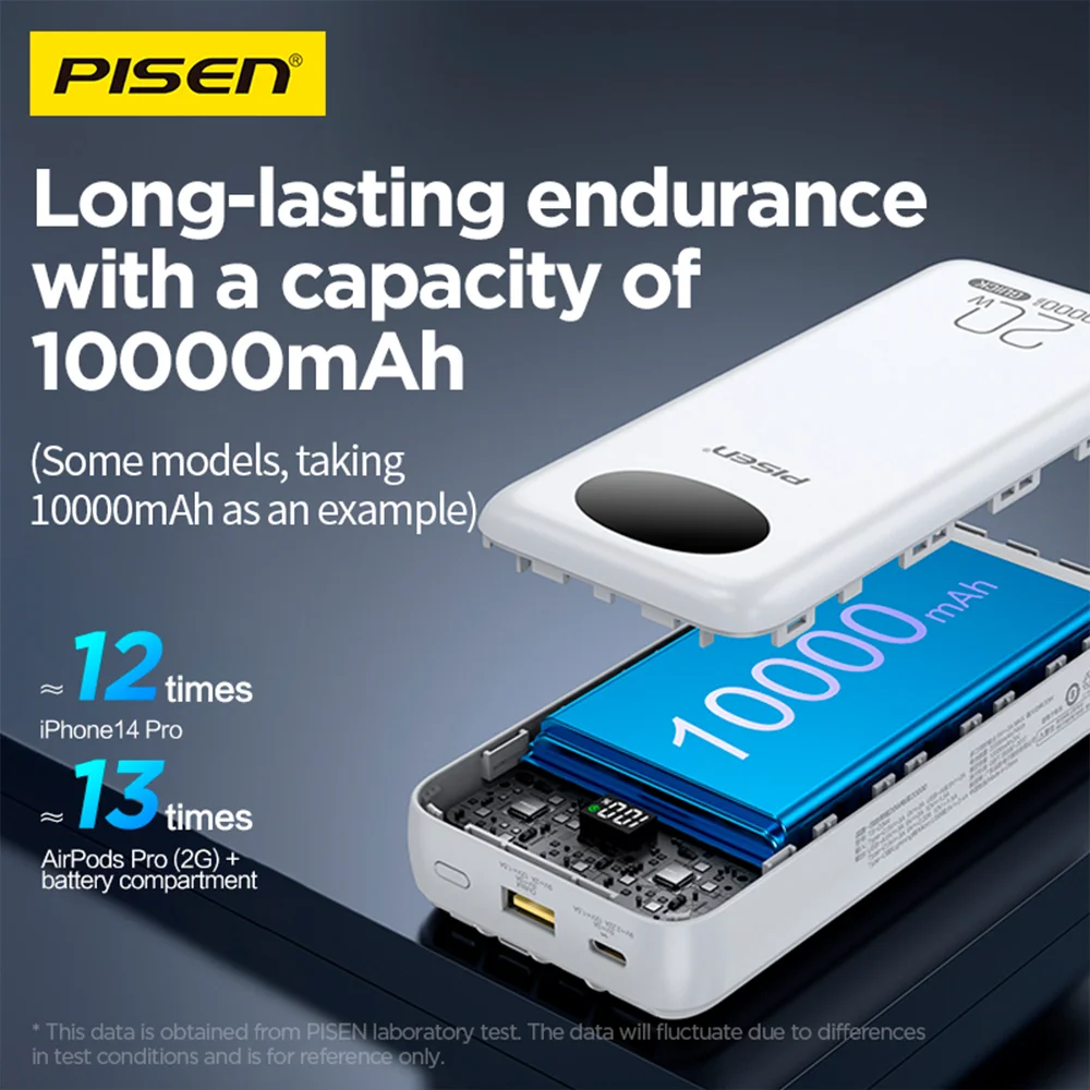 Imagem 5 de 5 do produto Power Bank Bateria Portátil Pisen 4in1 10000mah Branca
