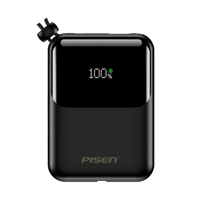 Power Bank Bateria Portátil Pisen 10000mah 22.5w Preta