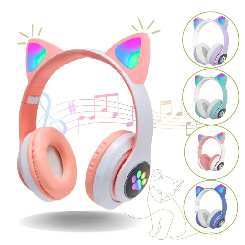 Imagem 3 de 4 do produto Fone Ouvido Gatinho Gamer Sem Fio LED Microfone Bluetooth