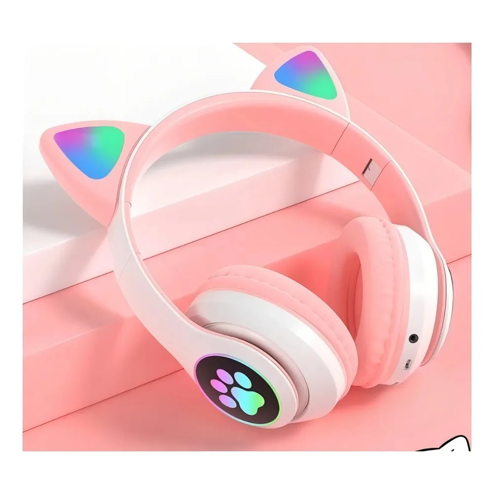Imagem 4 de 4 do produto Fone Ouvido Gatinho Gamer Sem Fio LED Microfone Bluetooth