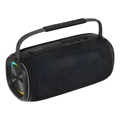 Caixa De Som Kd-821 Bluetooth Preta Áudio Luz Resistente