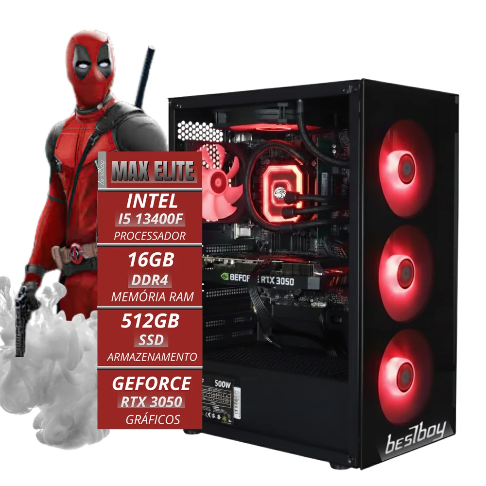 Computador Gamer Balão.info Bestboy Intel Core i5 13º 16gb Ram SSD 512gb RTX 3050 8GB 500w