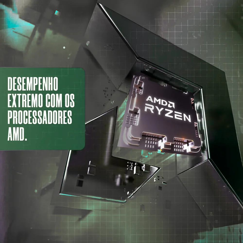 Computador Gamer Max Elite Ryzen 7 3700x B650m 16gb SSD 1TB Fonte 500w 80 Plus Rx580 - view 5