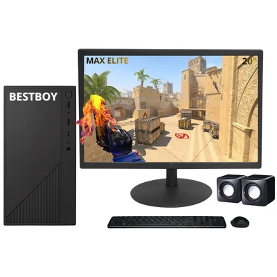 Computador Gamer Max Elite Bestboy Intel Core i5 8º 16gb Ram SSD 512gb Rx 580 8GB 500w Monitor 20 Preto