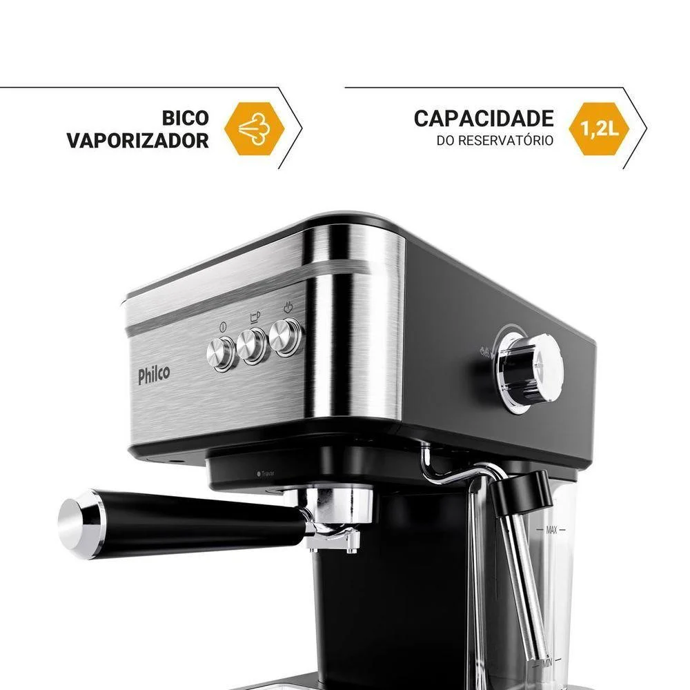 Imagem 3 de 5 do produto Cafeteira Expresso Philco 1,2l 20 Bar 950w PCf04a 110v