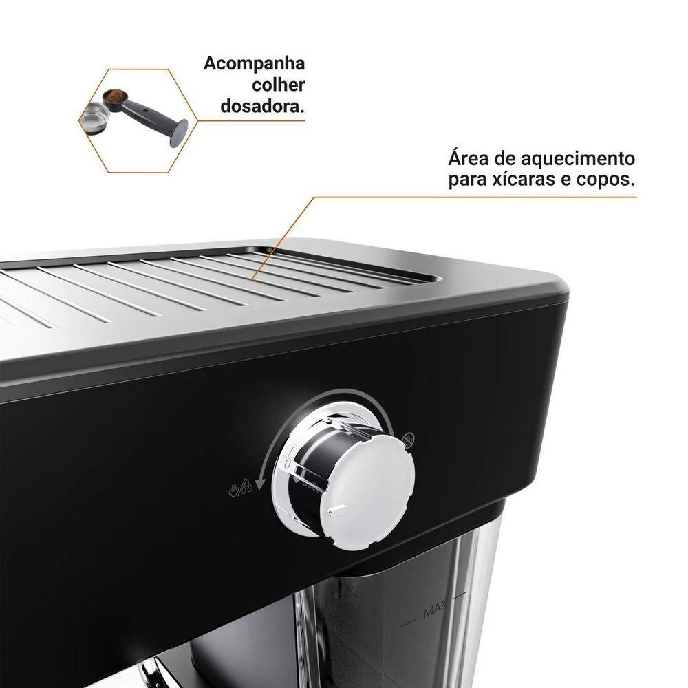 Imagem 5 de 5 do produto Cafeteira Expresso Philco 1,2l 20 Bar 950w PCf04a 110v