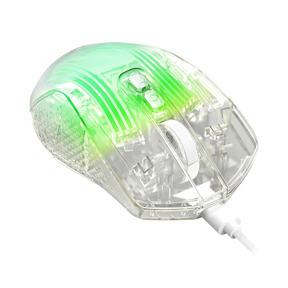 Imagem 4 de 5 do produto Mouse Gamer Redragon Chazzis Cristal RGB M695ct Transparente