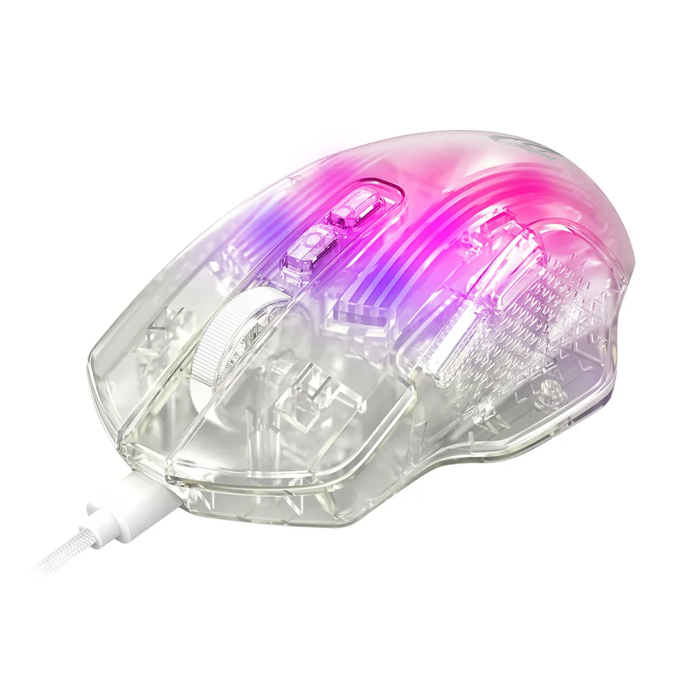 Imagem 5 de 5 do produto Mouse Gamer Redragon Chazzis Cristal RGB M695ct Transparente