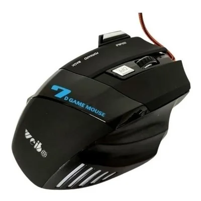 Mouse Para Jogo Weibo  X7 3200 Dpi Preto