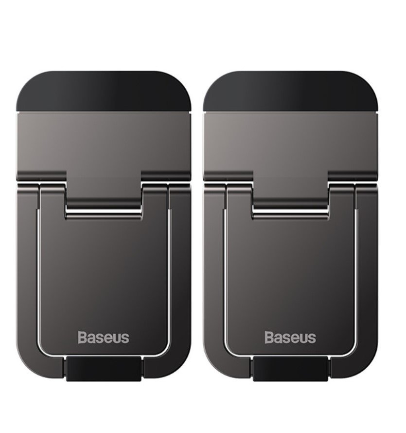 Suporte Para Laptop Baseus Slim (2 Unidades) Compacto, Durável, Dissipação De Calor, Ângulo De Visão Ajustável - Preto