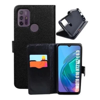 Capa Capinha Carteira Flip Para Motorola Moto G10 G20 G30 Preto