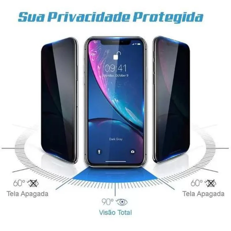 Imagem 3 de 5 do produto Película Cerâmica Fosca Privacidade Para Moto G10 G20 G30 Anti Curioso