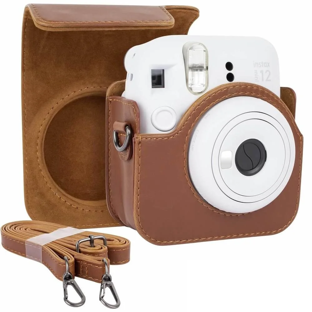 Bolsa Case de Couro Sintético para Câmera Instax Mini 12 e 11 – Estojo Proteção Elegante e Compacto, Acessório Ideal para Armazenamento Seguro Bolsa Case de Couro Sintético para Câmera Instax Mini 12 e 11 – Estojo Proteção Elegante e Compacto, Acessório Ideal para Armazenamento Seguro