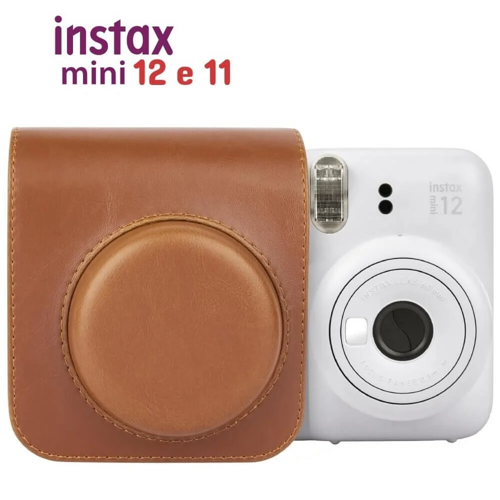Bolsa Case de Couro Sintético para Câmera Instax Mini 12 e 11 – Estojo Proteção Elegante e Compacto, Acessório Ideal para Armazenamento Seguro Bolsa Case de Couro Sintético para Câmera Instax Mini 12 e 11 – Estojo Proteção Elegante e Compacto, Acessório Ideal para Armazenamento Seguro