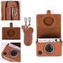 Bolsa Case de Couro Sintético para Câmera Instax Wide Evo – Estojo Proteção Elegante e Compacto, Acessório Ideal para Armazenamento Seguro