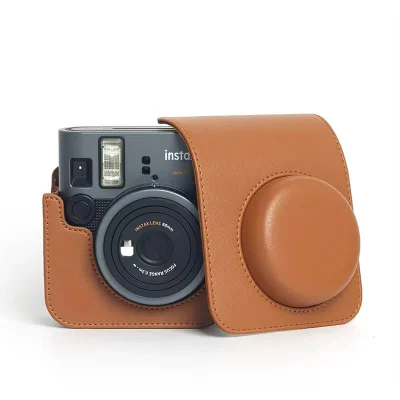 Bolsa Case de Couro Sintético para Câmera Instax Mini 41 – Estojo Proteção Elegante e Compacto, Acessório Ideal para Armazenamento Seguro