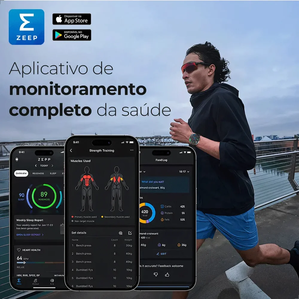 Imagem 3 de 5 do produto Amazfit Active 2 (a2437) Gps Integrado Tela AmoLED De 1,32" - Preto