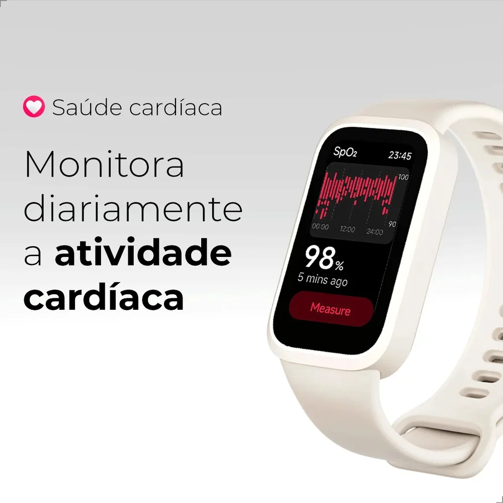Imagem 2 de 5 do produto Xiaomi Smart Band 9 Active (m2435b1) Resistência À Água 5atm - Bege