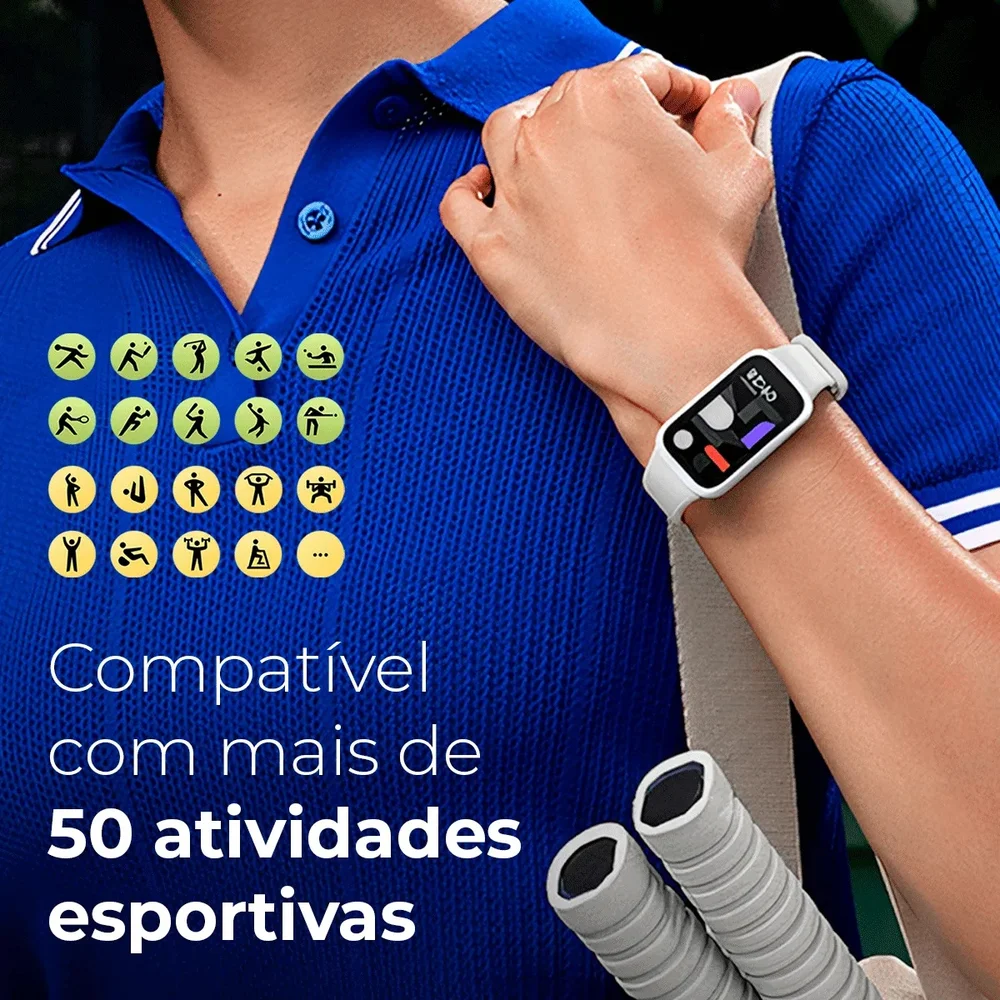 Imagem 3 de 5 do produto Xiaomi Smart Band 9 Active (m2435b1) Resistência À Água 5atm - Bege