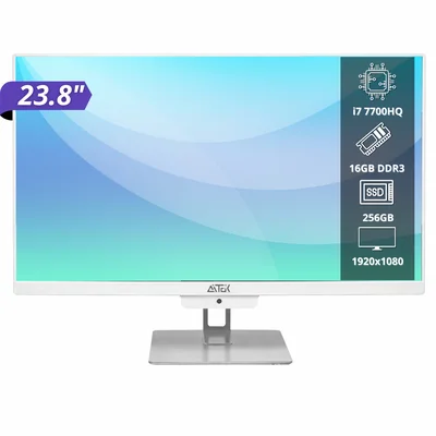 Computador All In One Tela 23,8" Full Hd Intel Core i7 16gb Ram SSD 256gb Webcam Ideal Trabalho Estudo Aitek-aio-24077w