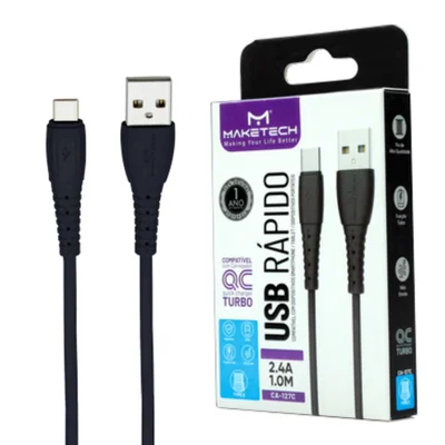 Cabo Usb Para Usb C Android Ca-127c 1m Preto Maketech