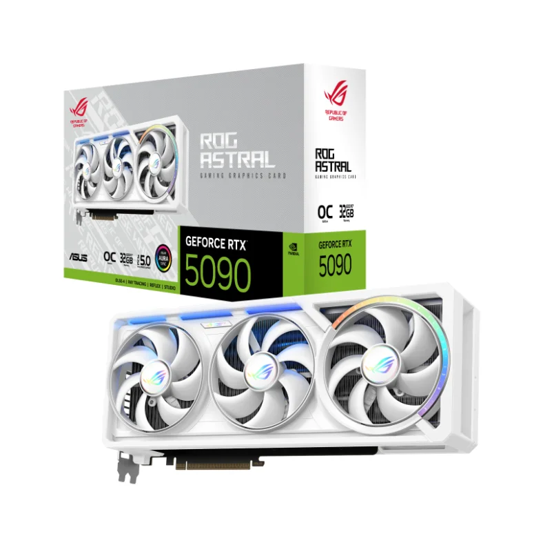 Gpu Asus Rog RTX 5090 32gb Astral Oc, Gddr7, 512-bits, 3x Dp / 2x HDMI - Rog-astral-RTX5090-o32g-white