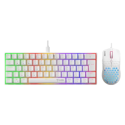 Kit Gamer Clanm Snow Reaver Duo Mouse - Teclado