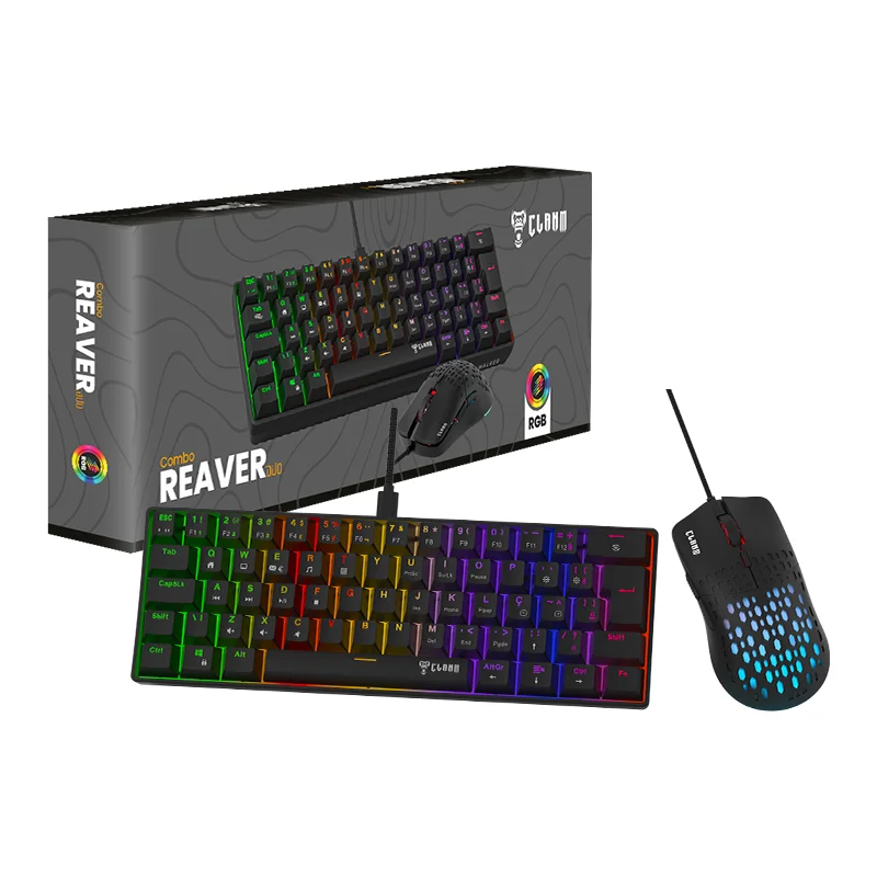 Imagem 4 de 5 do produto Kit Gamer Clanm Reaver Duo Mouse - Teclado