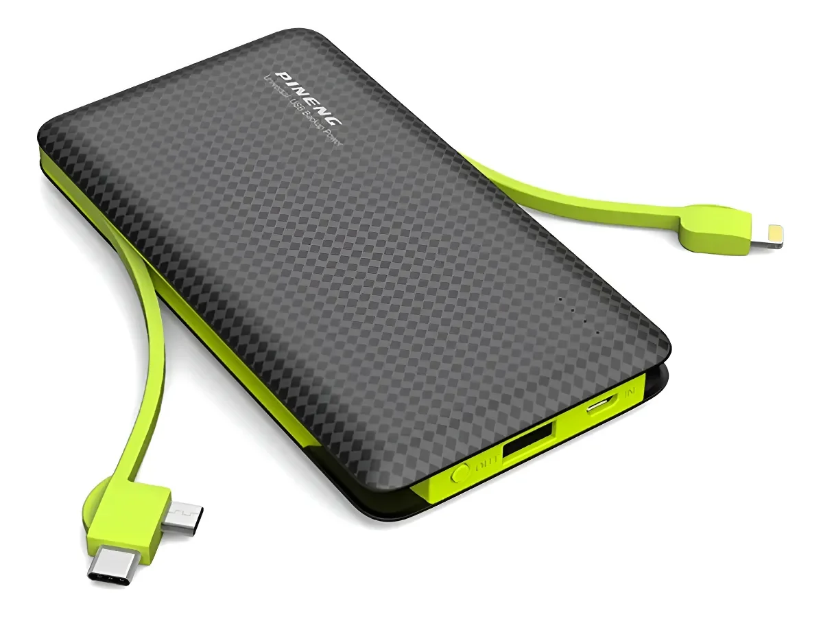 Carregador Portátil Power Bank Pineng 10000 Mah V8 E Iphone